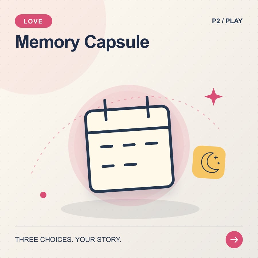 Memory Capsule illustrated poster featuring calendar
