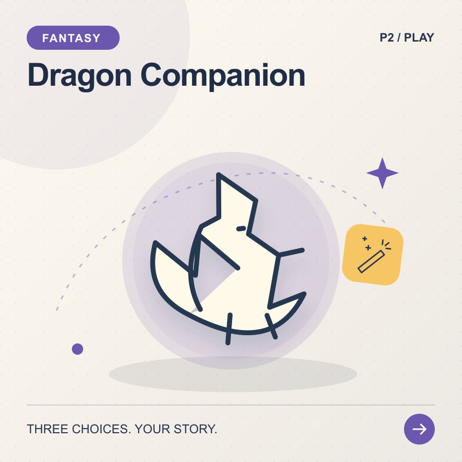 Dragon Companion illustrated poster featuring dragon