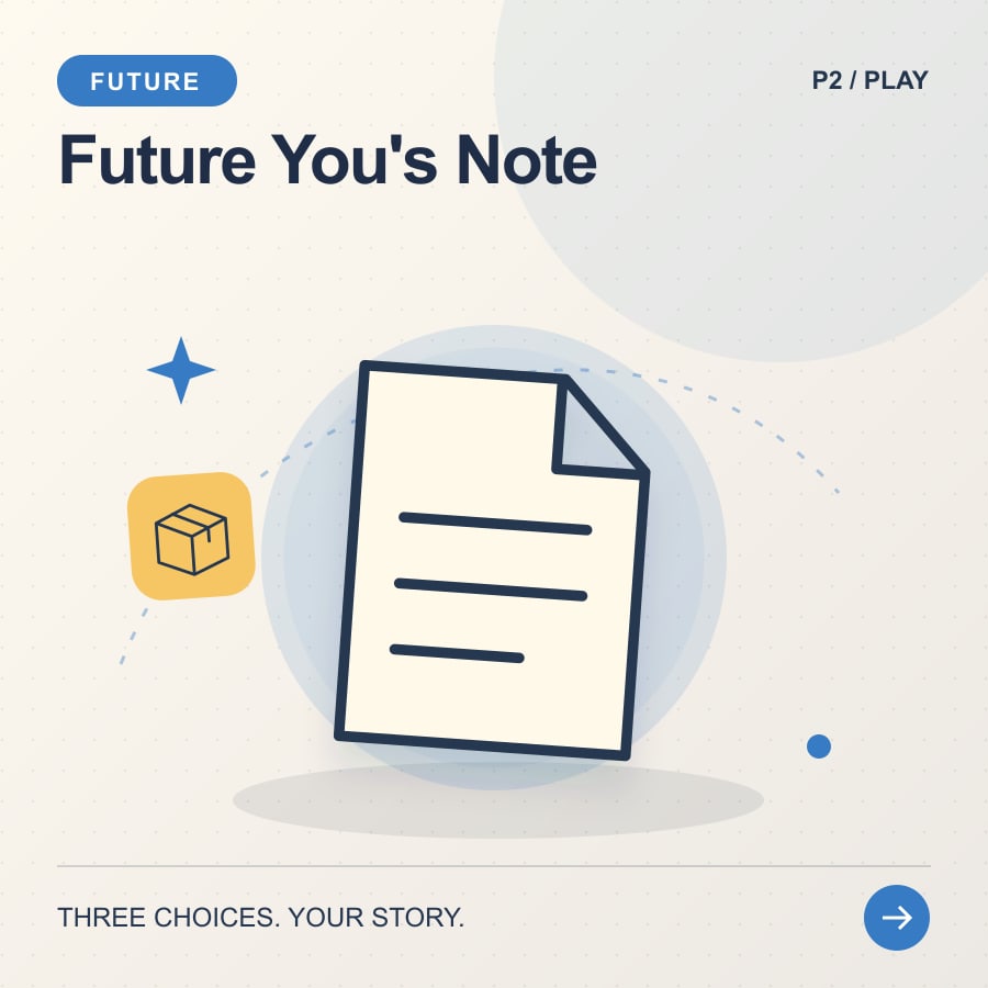 Future You's Note illustrated poster featuring note