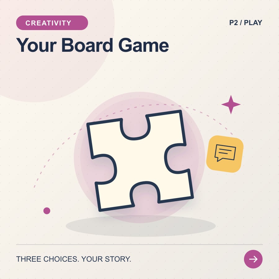 Your Board Game illustrated poster featuring puzzle