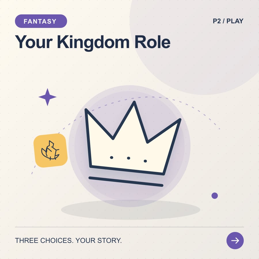 Your Kingdom Role illustrated poster featuring crown