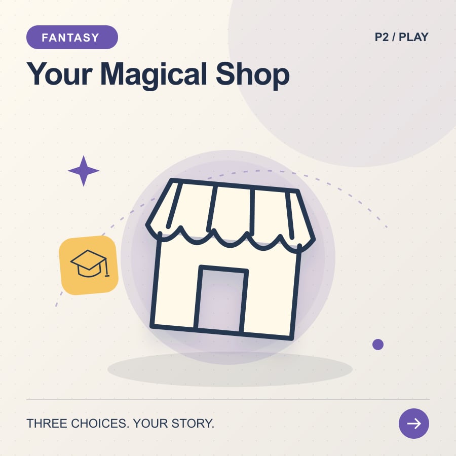 Your Magical Shop illustrated poster featuring shop