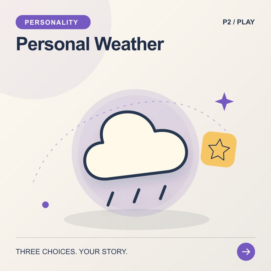 Personal Weather illustrated poster featuring cloud