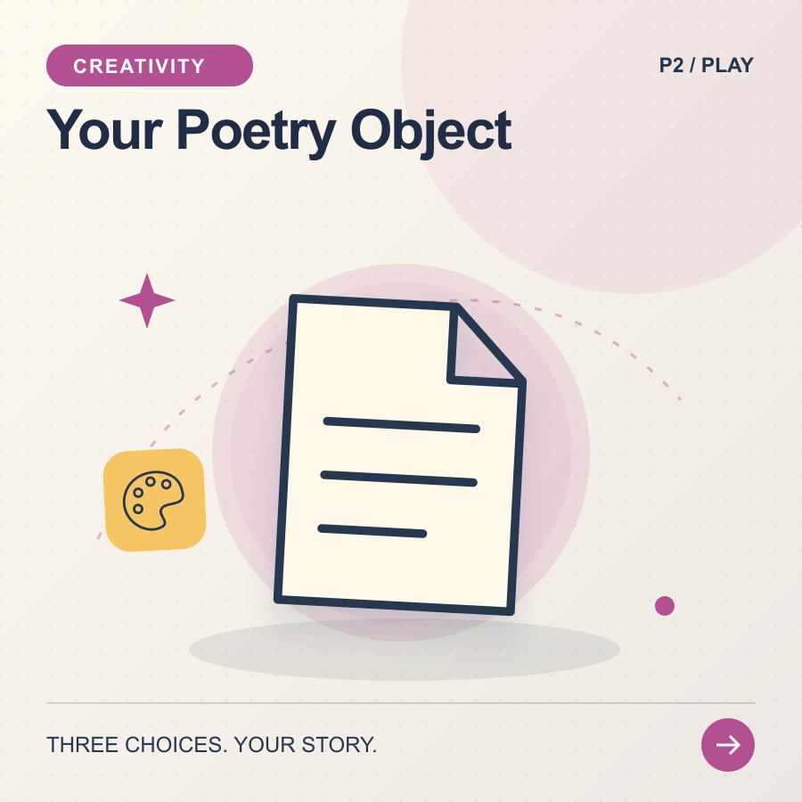 Your Poetry Object illustrated poster featuring note