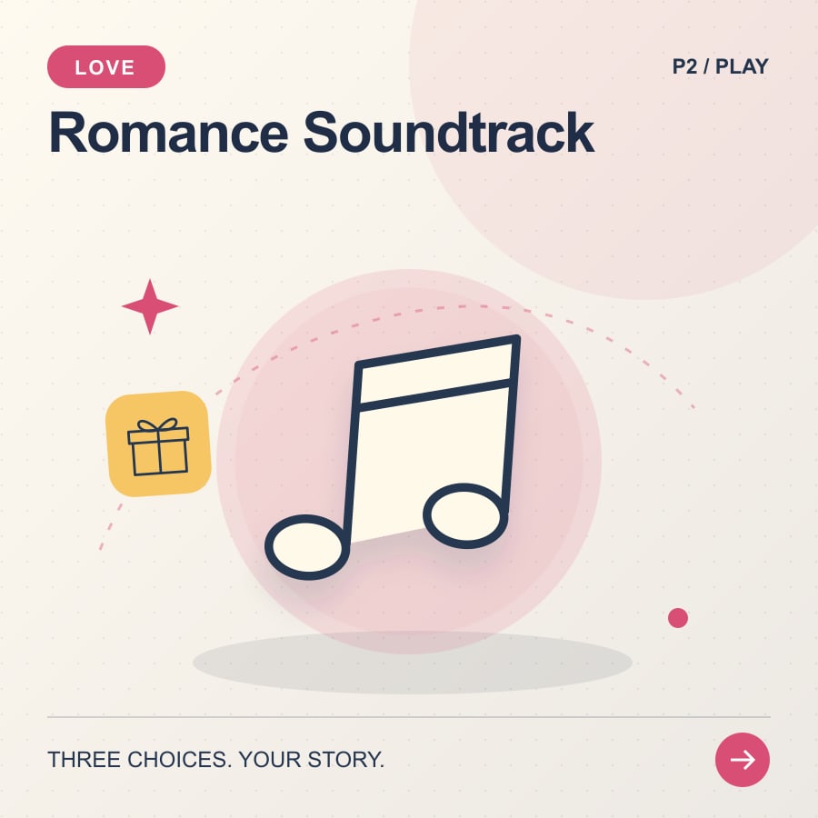 Romance Soundtrack illustrated poster featuring music