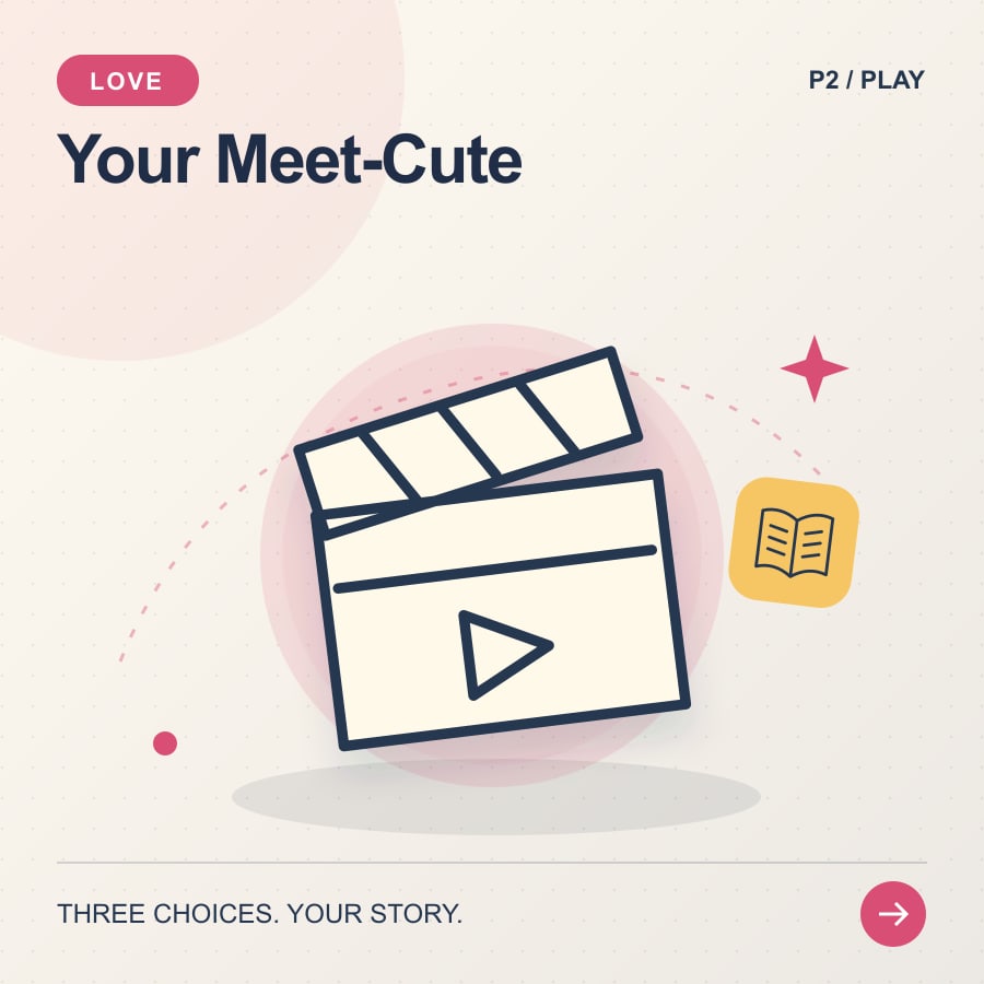 Your Meet-Cute illustrated poster featuring film